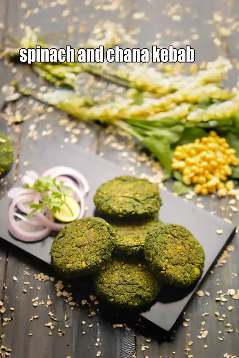 Spinach And Chana Kebab Recipe