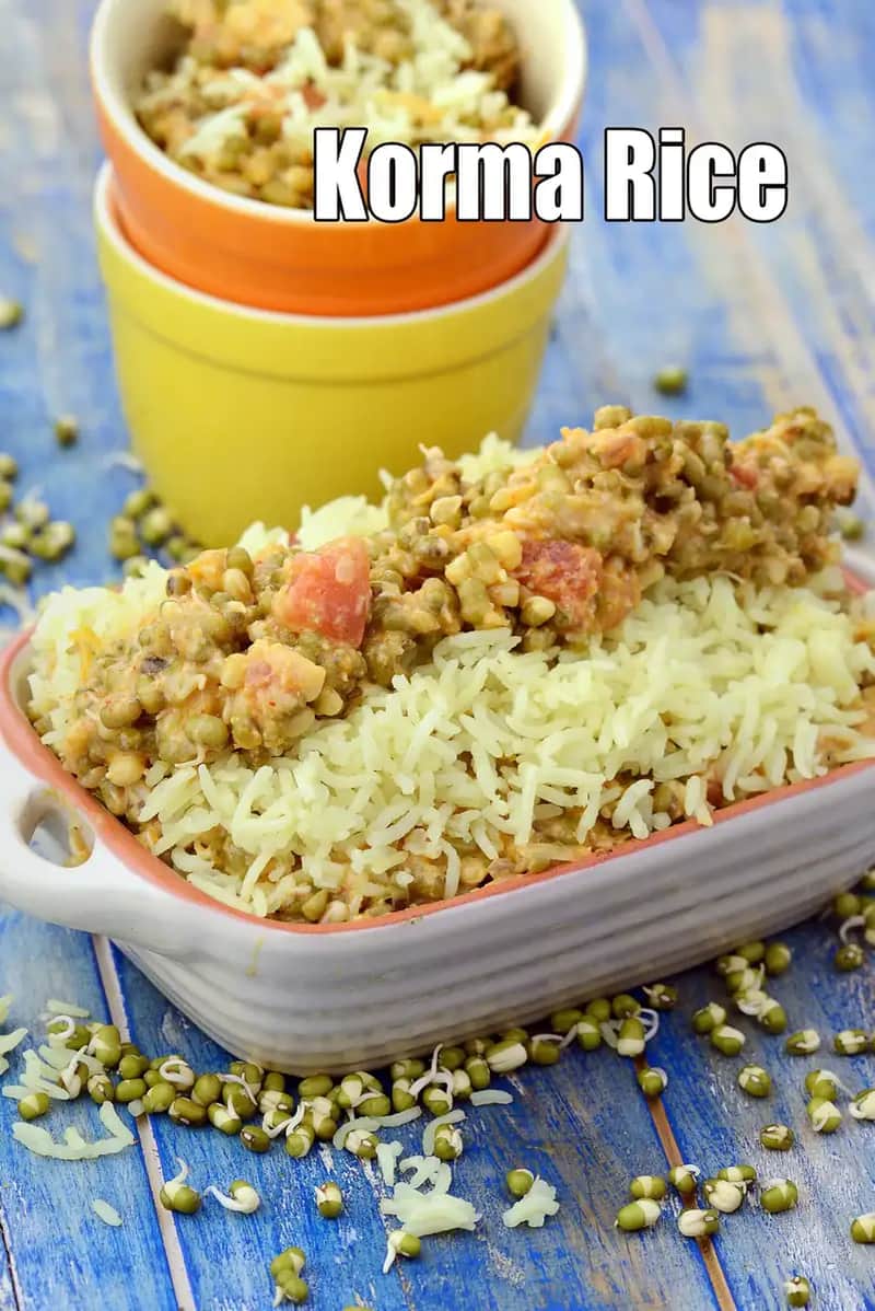 Korma Rice Recipe (Indian Recipes)