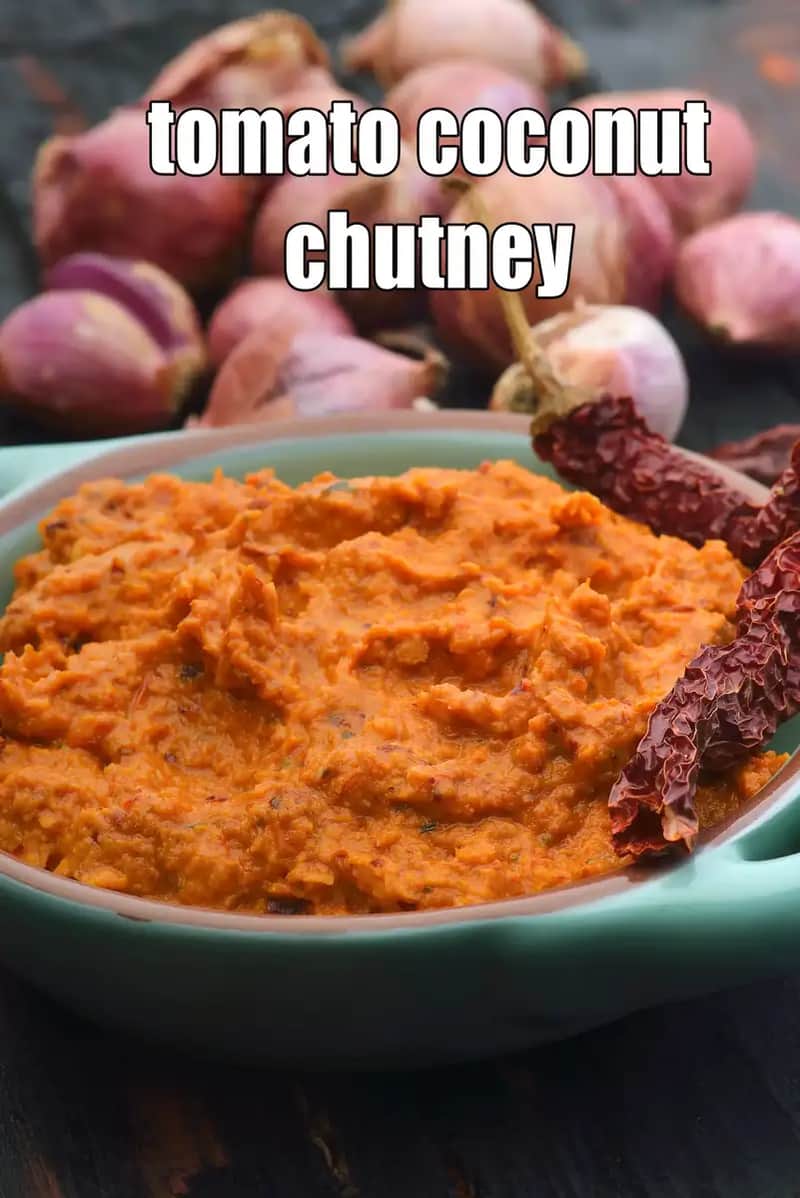 Tomato Coconut Chutney Recipe (Coconut Tomato Chutney)