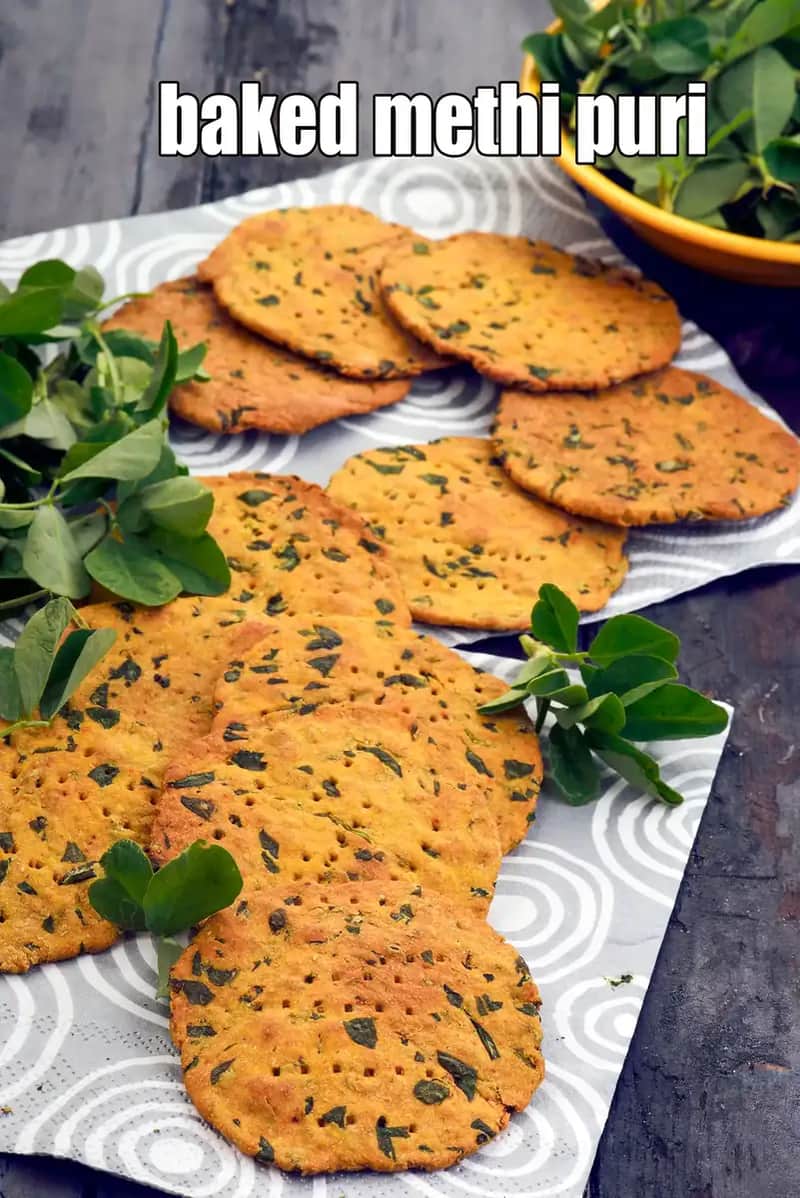 Baked Methi Puri Recipe