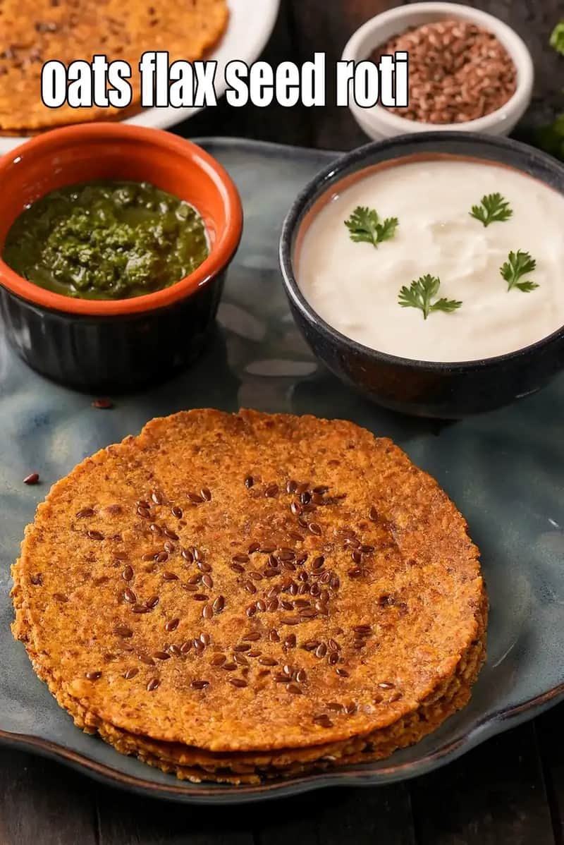 Oats Flax Seed Roti Recipe (Flaxseed Roti)