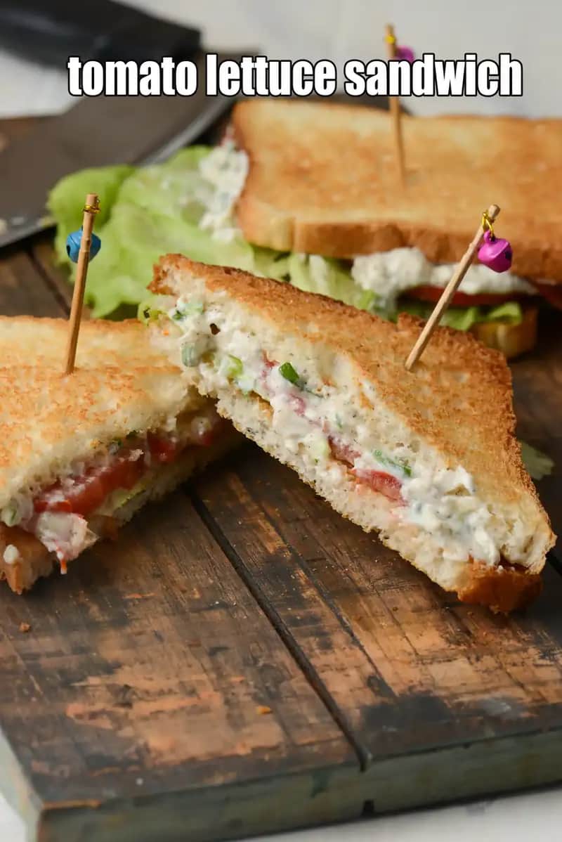 Tomato Lettuce Sandwich Recipe (Toasted Tomato Sandwich)