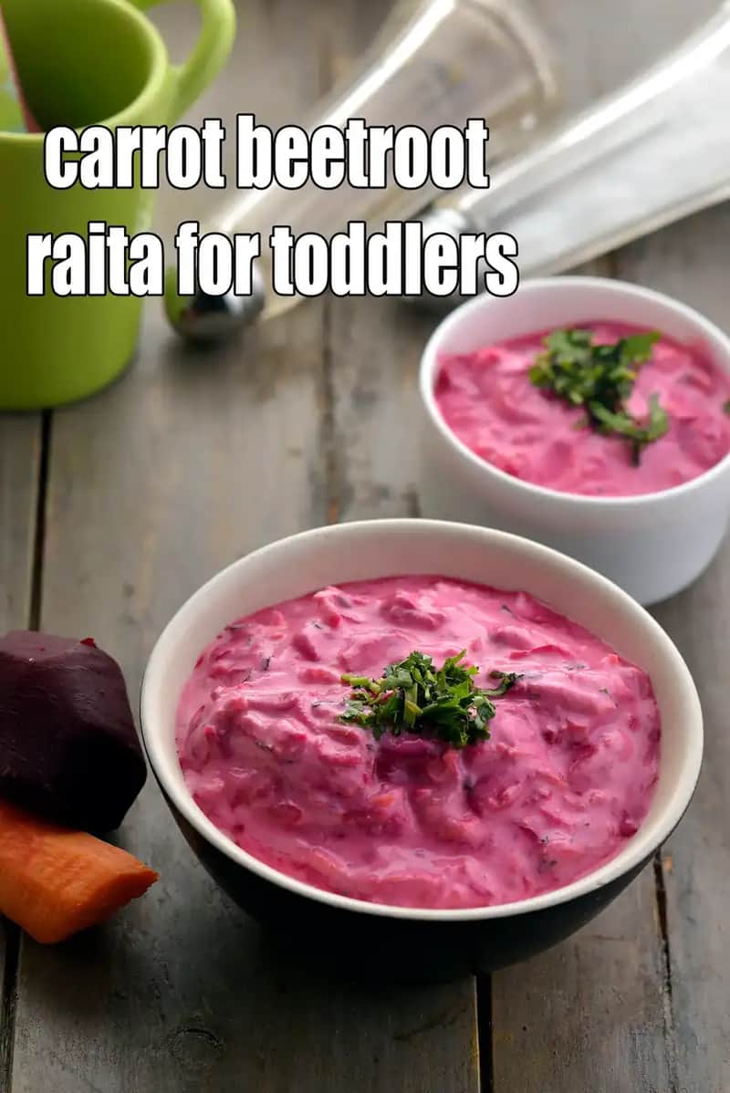 Carrot Beetroot Raita For Toddlers Recipe