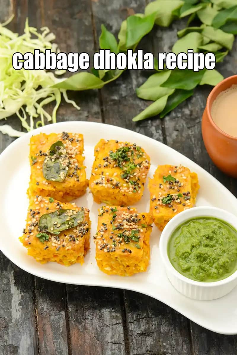 Cabbage Dhokla Recipe