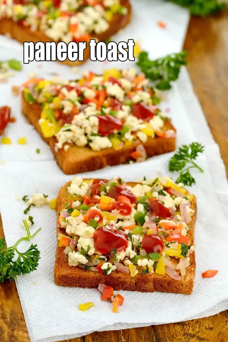 Paneer Toast Recipe (Paneer Vegetable Toast)