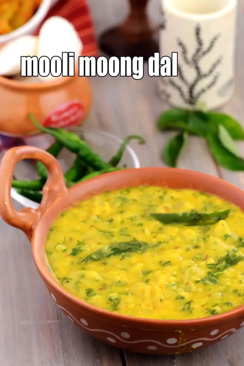 Mooli Moong Dal Recipe (Rajasthani Radish Yellow Moong Dal)