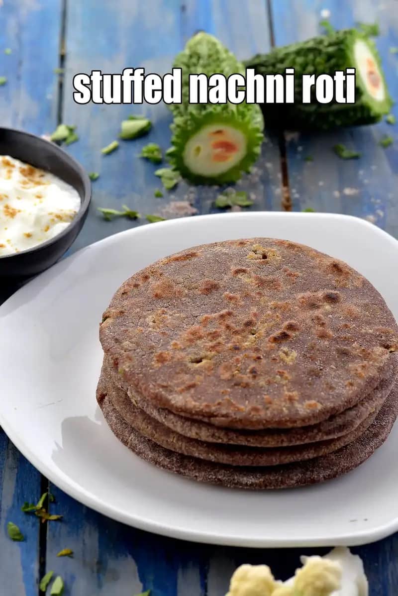 Stuffed Nachni Roti Recipe