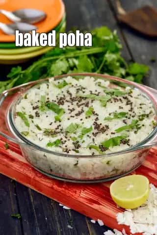 Baked Poha Recipe (Poha In Oven)