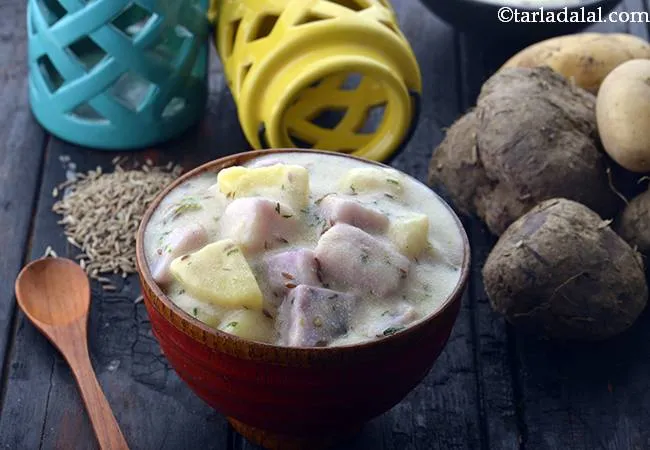  Aloo and Kand Rasawala Shaak, Faraal Recipe