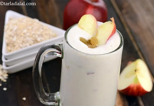  एप्पल एण्ड ओट्स मिल्कशेक - Apple and Oats Milkshake 