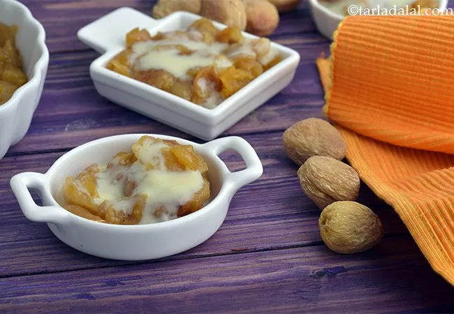 Apricot Stew with Vanilla Custard