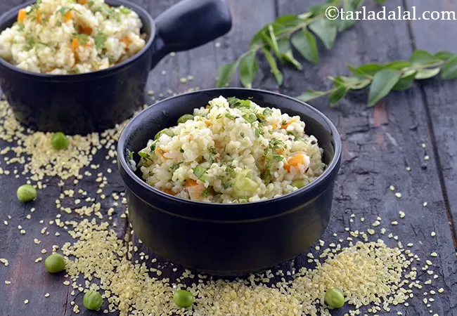  ब्रोकन व्हीट उपमा - Broken Wheat Upma, Healthy Breakfast Recipe 