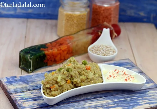 buckwheat moong and vegetable khichdi recipe | buckwheat vegetable khichdi | healthy kuttu vegetable khichdi |