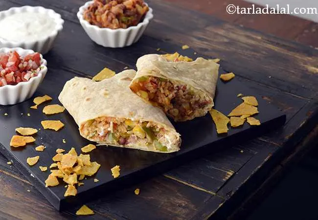 बरिटो रेसिपी | मैक्सिकन बरिटो | वेज बरिटो | घर का बना बरिटो कैसे बनाएं | Burritos, Veg Burrito