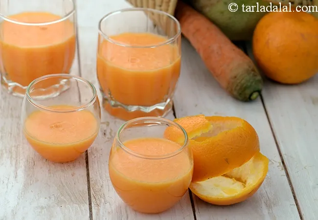 Carrot Melon Orange Juice, Kharbuja Gajar Santre ka Juice