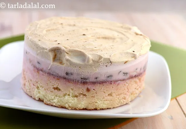 Cassata, Sponge Cake Layered with Vanilla and Coffee Ice Cream