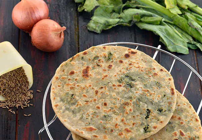 Cauliflower Greens Paratha