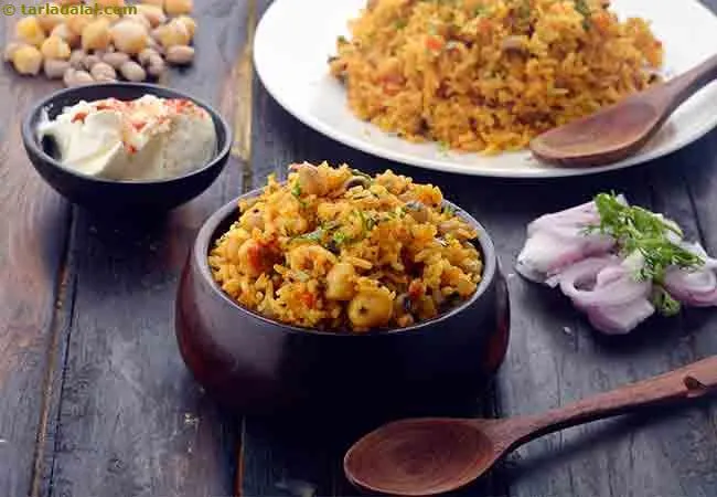 Chawli and Kabuli Chana Pulao