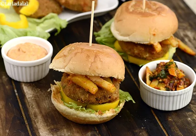 Chinese burger recipe | Indian style veg Chinese burger | easy Chinese style burger |