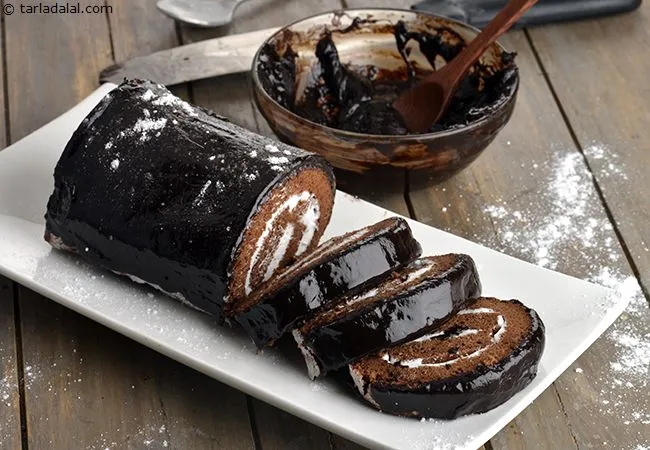  चॉकलेट स्विस रोल - Chocolate Swiss Roll 