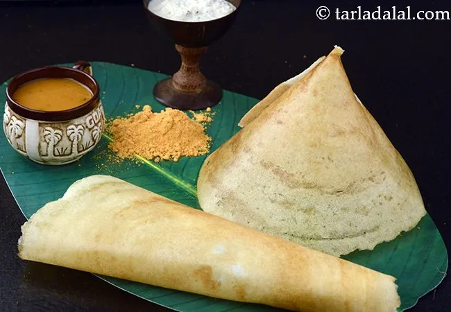 डोसा रेसिपी | सादा डोसा | डोसा बैटर के साथ | दक्षिण भारतीय डोसा