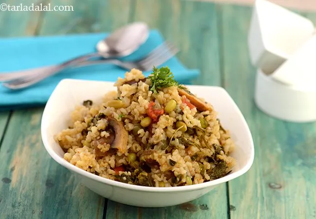 Fenugreek and Mushroom Brown Rice