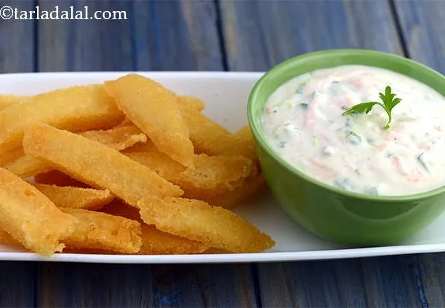 Fried Idlis with Curd Dip