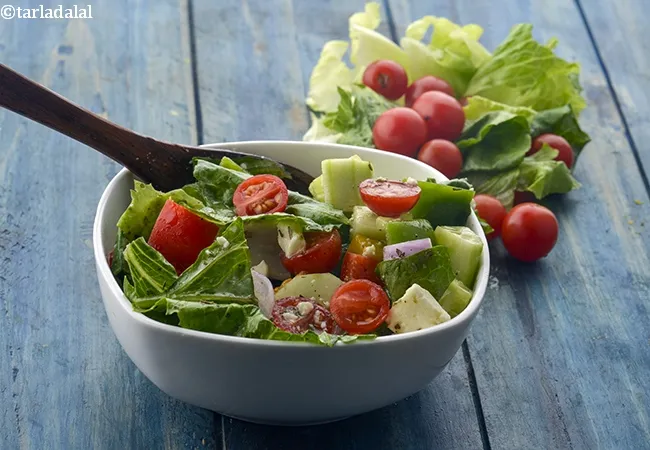 Greek salad recipe | healthy veg Greek salad Indian style | easy traditional Greek salad | best Greek salad