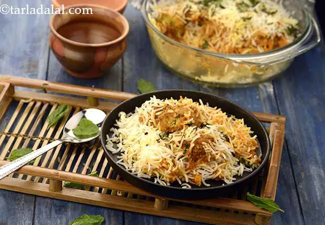 काबुली चना कोफ्ता बिरयानी रेसिपी | काबुली चना बिरयानी | शाकाहारी बिरयानी - Kabuli Chana Kofta Biryani