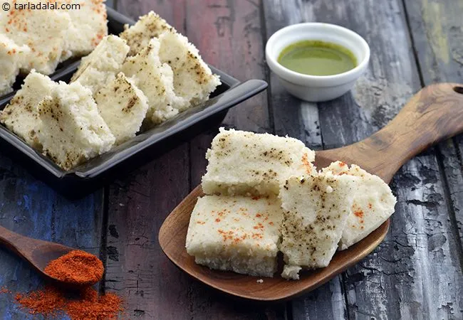 Khatta Dhokla Using Homemade Flour