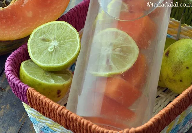 Lemony Papaya Infused Water