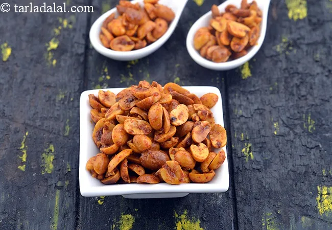 Masala Peanuts Recipe , How To Make Spicy Masala Peanuts