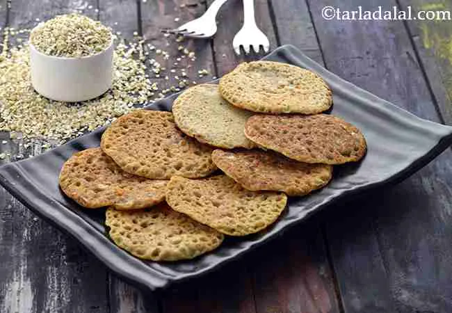 Mini Carrot and Cabbage Buckwheat Pancake, Low Salt Recipe