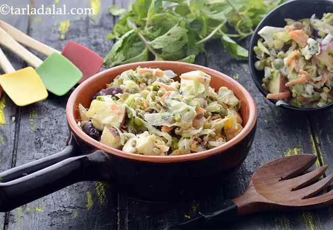 Mixed Sprouts Fruits and Veggie Salad
