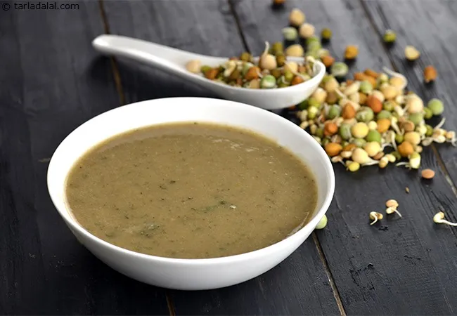 Mixed Sprouts and Mint Soup