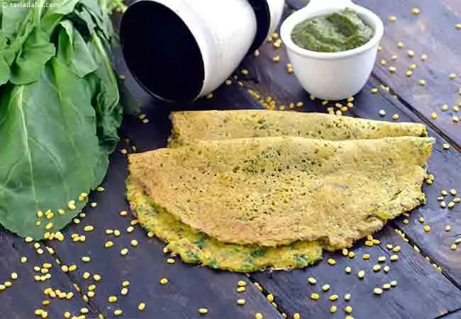 Moong Dal Palak Cheela