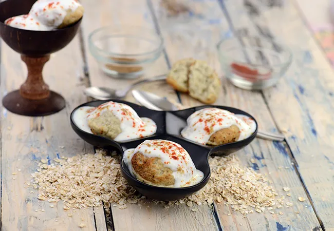  Oats and Moong Dal Dahi Vada