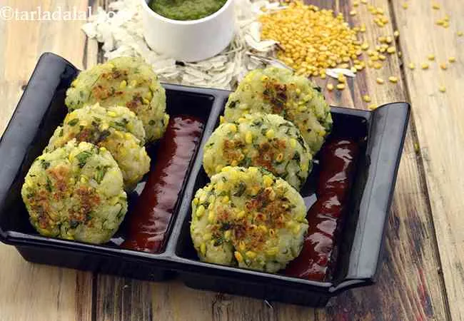  पोहा कटलेट - Poha Cutlet ( Iron Rich ) 