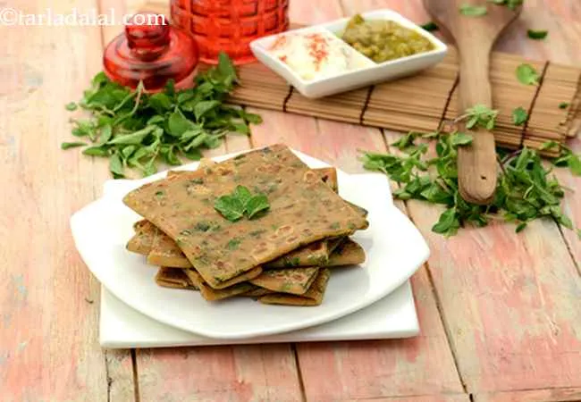 पुदिना पराठा रेसिपी | हेल्दी मिंट पराठा | पंजाबी पुदीना पराठा | - Pudina Paratha, Mint Paratha