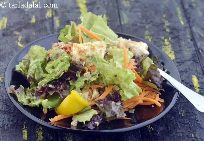 Quinoa Paneer Carrot Peppers Salad, for Lunch Or Dinner