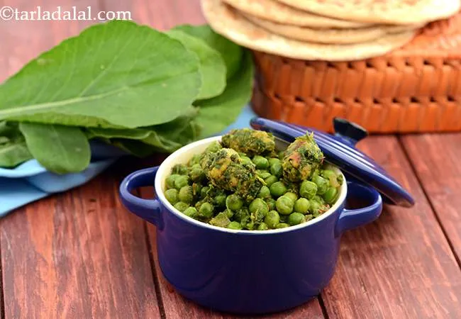Radish Muthia and Green Peas Subzi