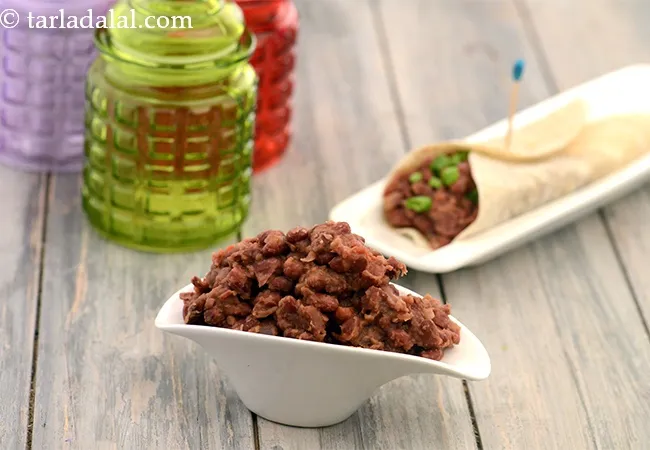 refried beans recipe | Mexican veg refried beans | Indian style healthy Mexican refried kidney beans | pressure cooker rajma