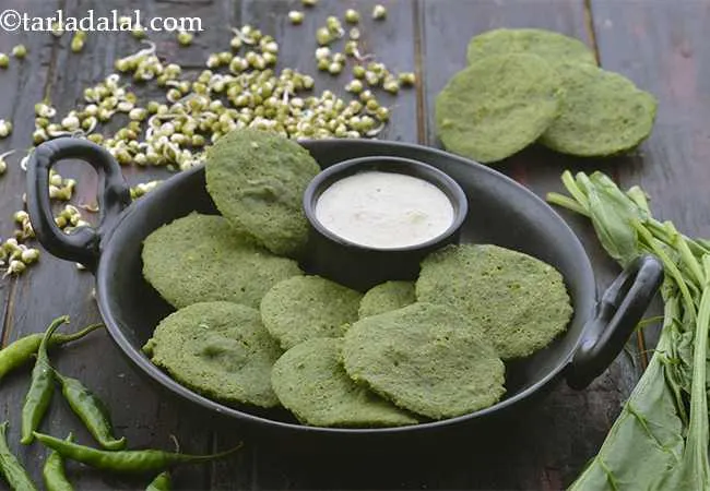  Sprouts and Palak Idli