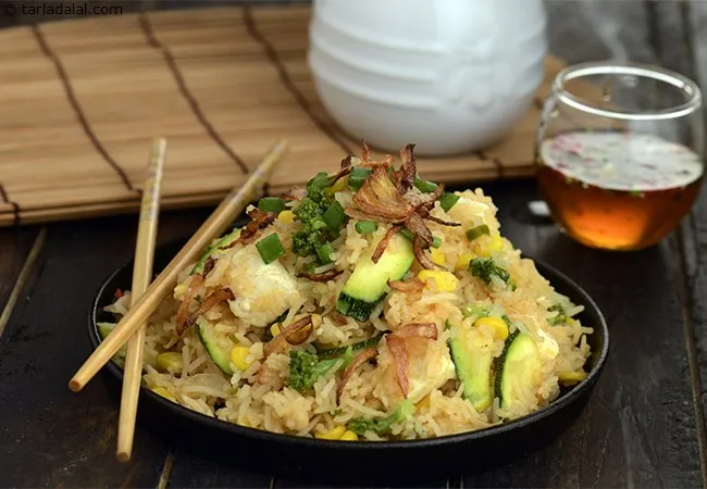 Stir Fried Rice in Honey Chilli Sauce