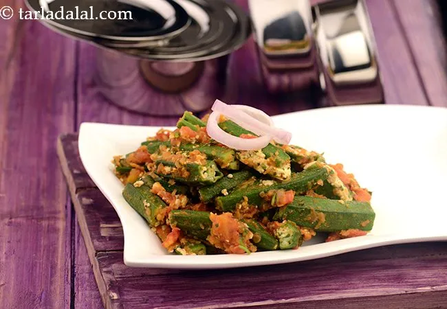 Stuffed Bhindi with Paneer ( Healthy Subzi)