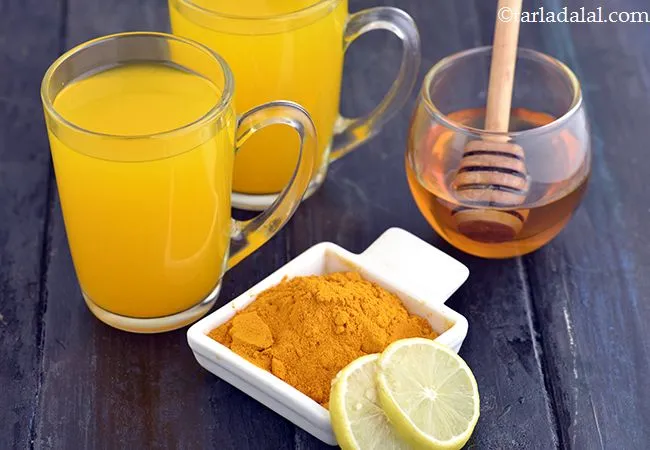  Warm Honey Lemon Water with Turmeric