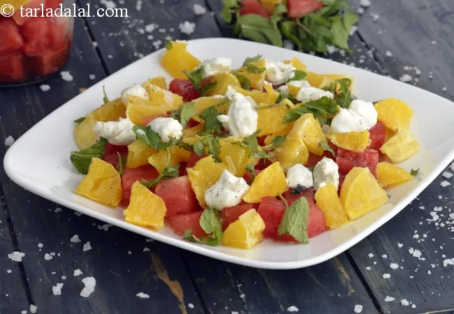 Watermelon, Orange and Feta Salad
