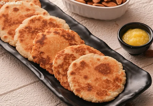 almond bhakri recipe | gluten free almond bhakri | almond flatbread | protein rich bhakri |