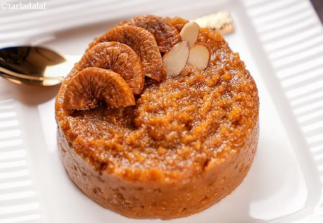 anjeer halwa recipe | dry figs halwa | anjeer badam halwa |