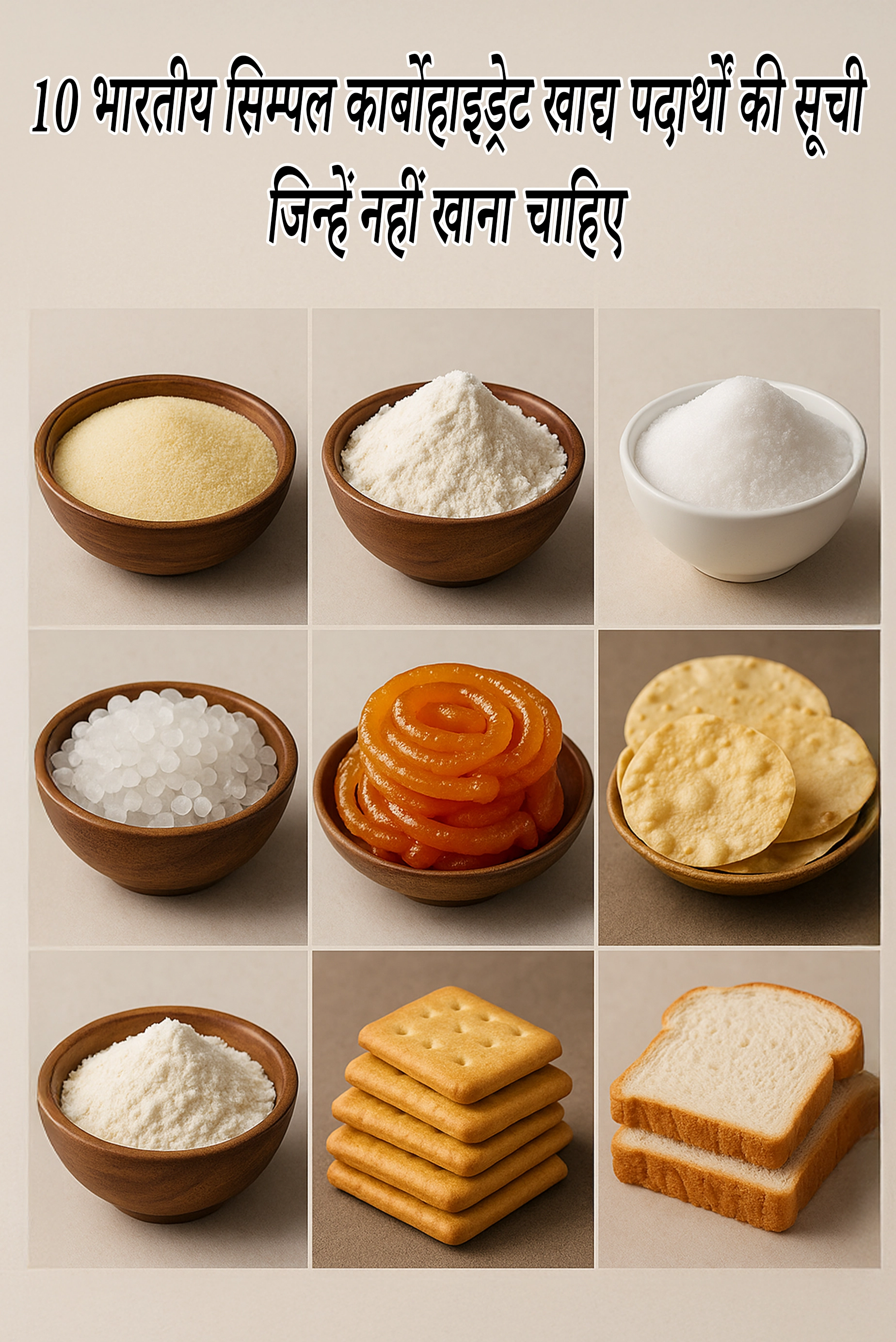10 Indian Simple Carbohydrate Food List to Avoid